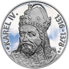Karel IV. - 700. výročí narození 28 mm silver proof